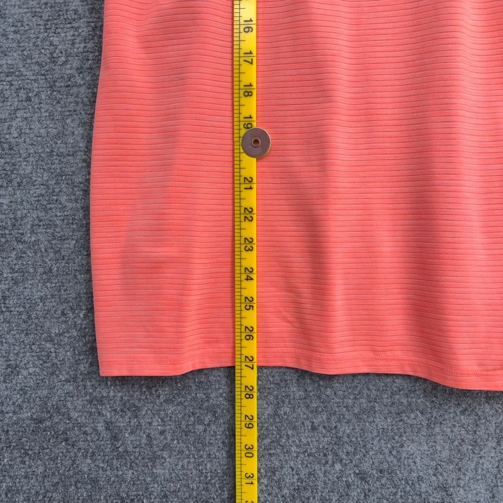 Athleta Racerback Tank Top Womens S Polyester Spandex Coral Striped